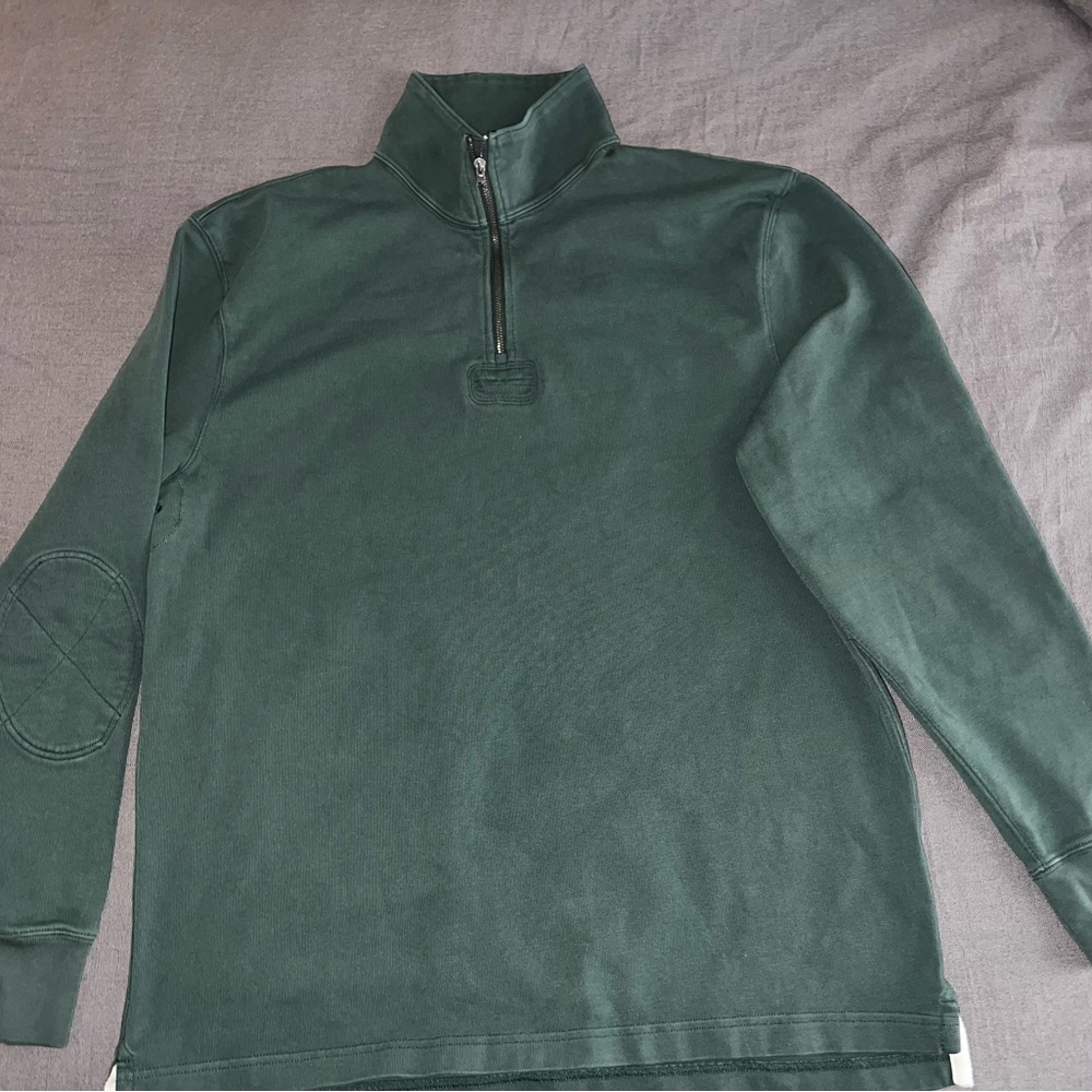 J. Crew Green Quarter-Zip Sweatshirt